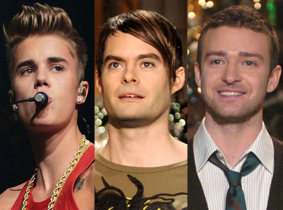 Justin Bieber, Bill Hader, Justin Timberlake Justin Bieber, Bill Hader, Justin Timberlake